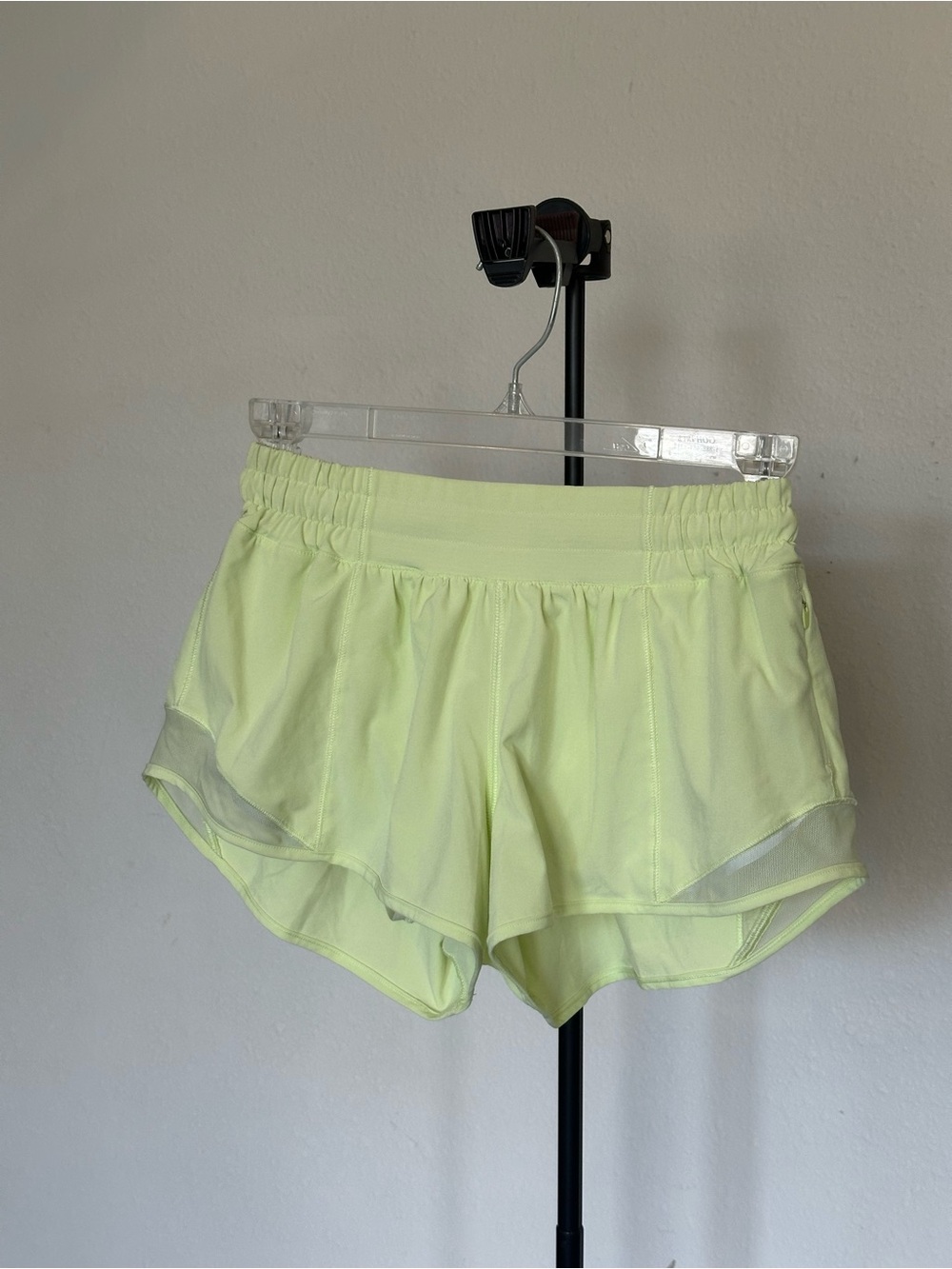 lululemon athletica Light Yellow Athletic Running Shorts